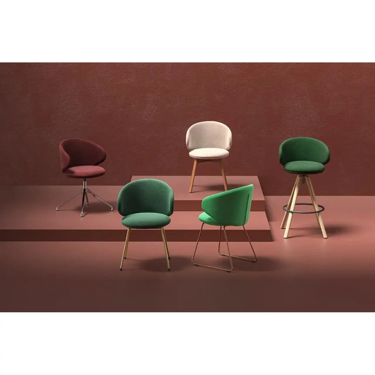 Belle ST-SW Swivel Barstool | Contemporary Furniture Arrmet