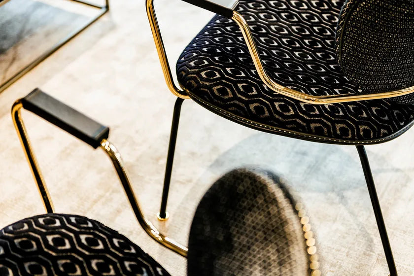 Kalida Lounge Chair with Armrest | Luxury Living | Black Tie