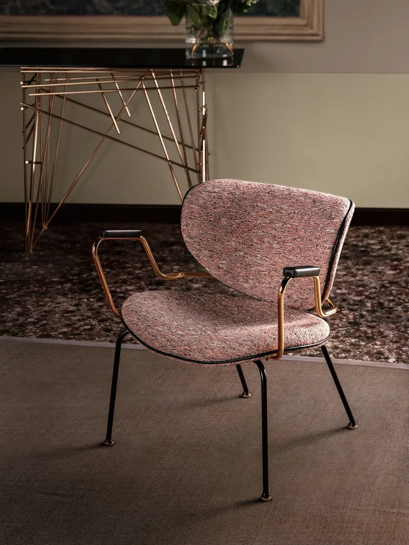 Kalida Lounge Chair with Armrest | Luxury Living | Black Tie