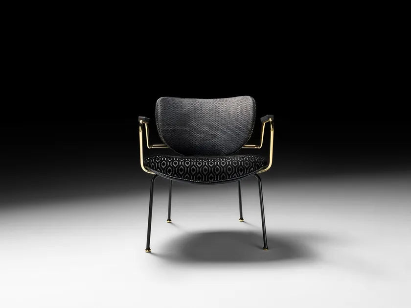 Kalida Lounge Chair with Armrest | Luxury Living | Black Tie