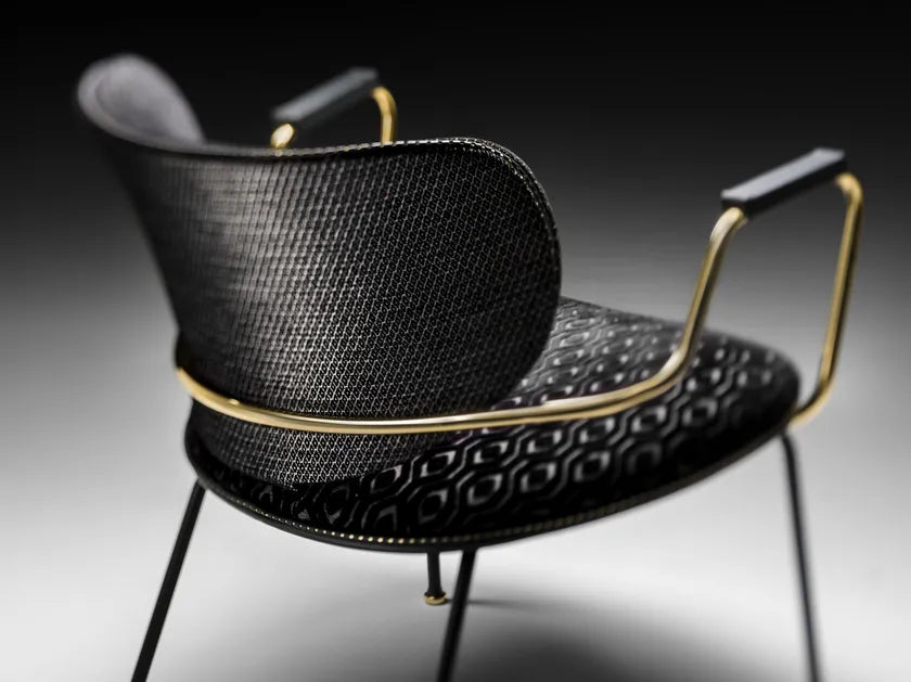 Kalida Lounge Chair with Armrest | Luxury Living | Black Tie