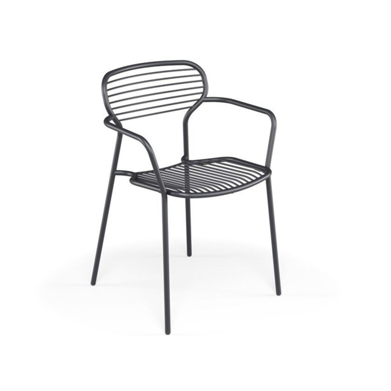 Black Stackable Dining Chair Metal