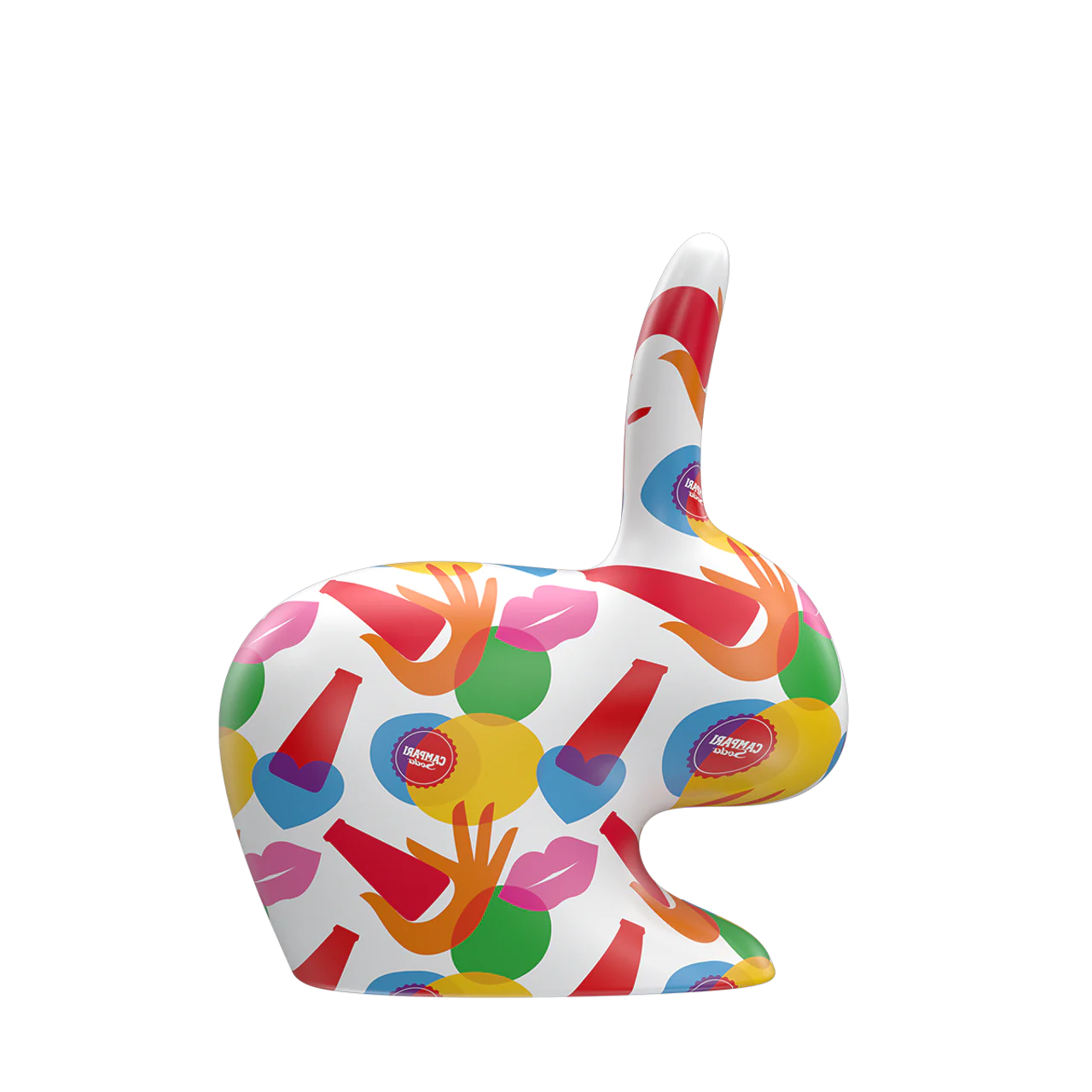 Rabbit Chair M Limited Edition Campari White | Designed by Stefano Giovannoni | Qeeboo