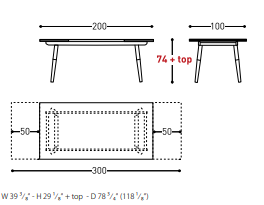 Ellisse Rectangular Extendable Dining Table | Designed by R&S Varaschin | Varaschin