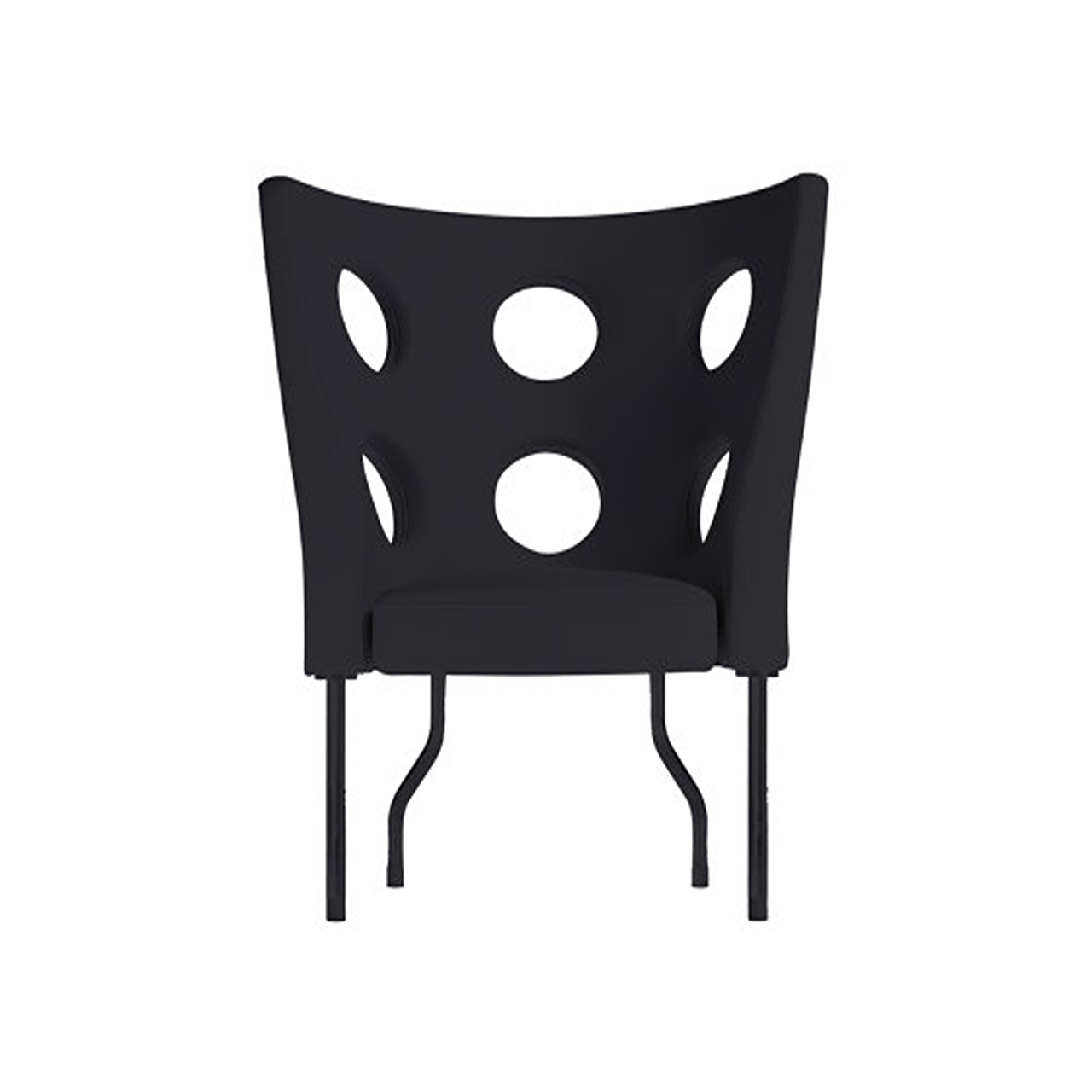 A black Monoflexus 911 Armchair 