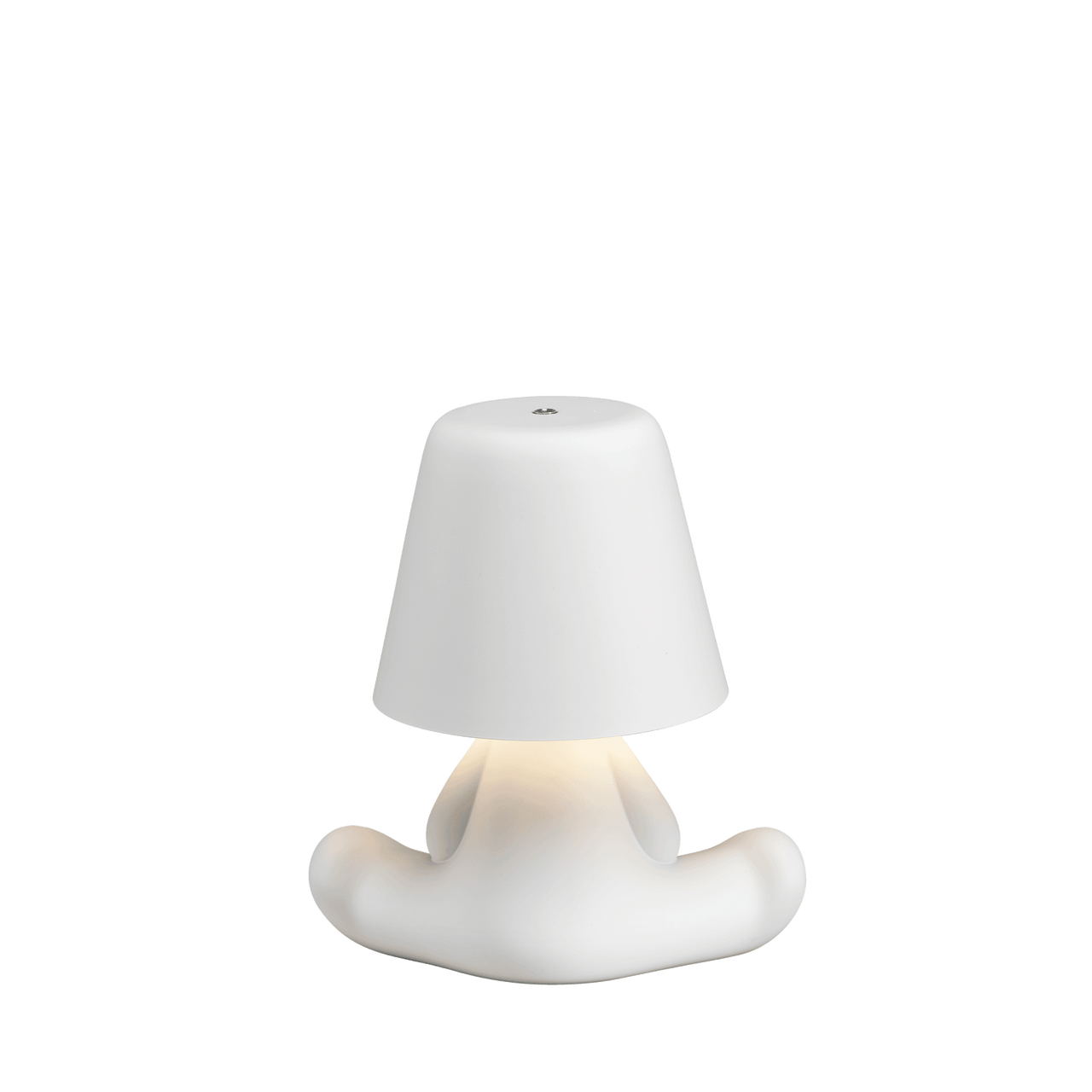 Side angle of Joe table lamp highlighting sculptural silhouette by Qeeboo