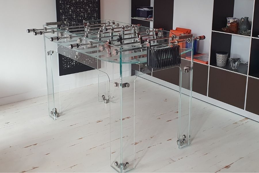 Glass foosball table