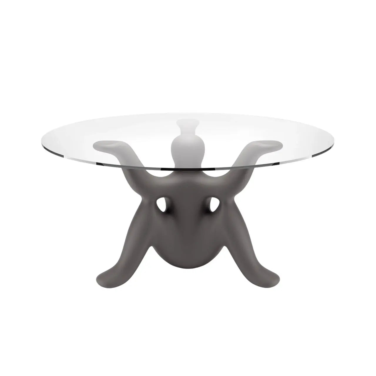 Sculptural circular dining table 140 cm diameter