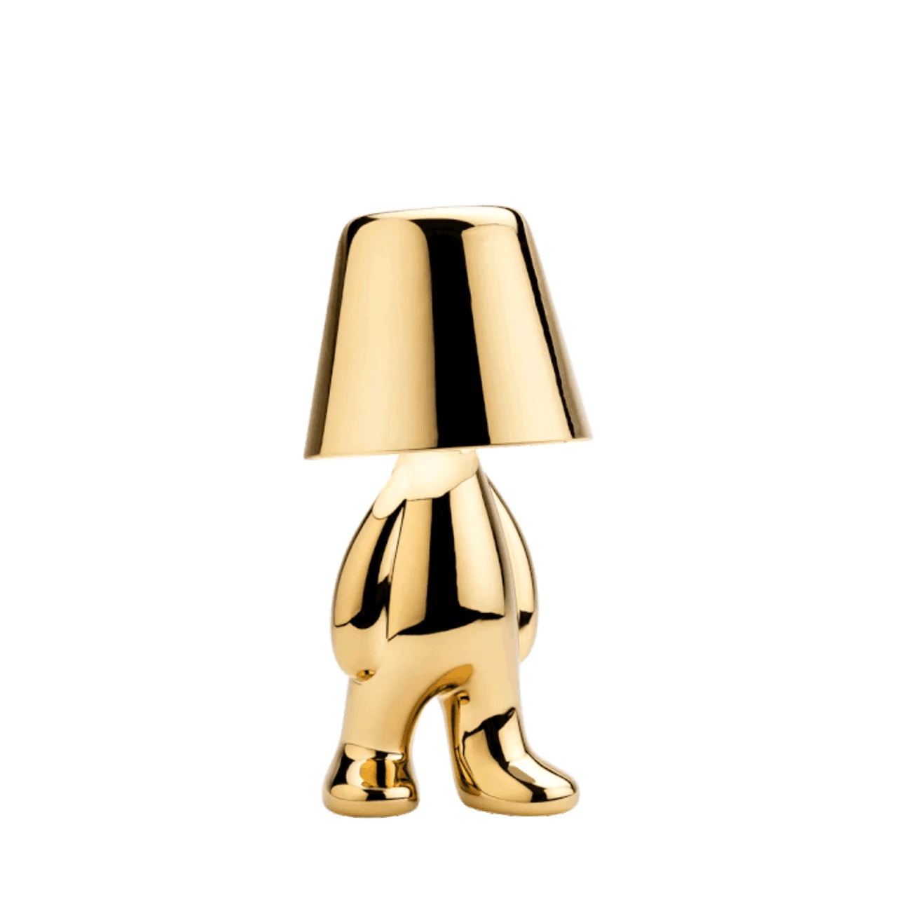 Golden Brothers Tom Table Lamp by Qeeboo in metallic gold finish