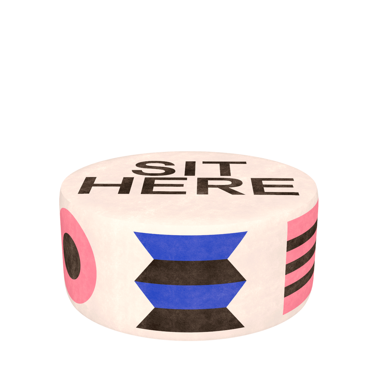 Sit Here White L Pouf | Designed by Marco Oggian | Qeeboo