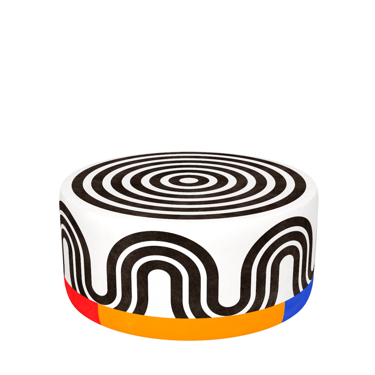 Spyral White L Pouf | Designed by Marco Oggian | Qeeboo