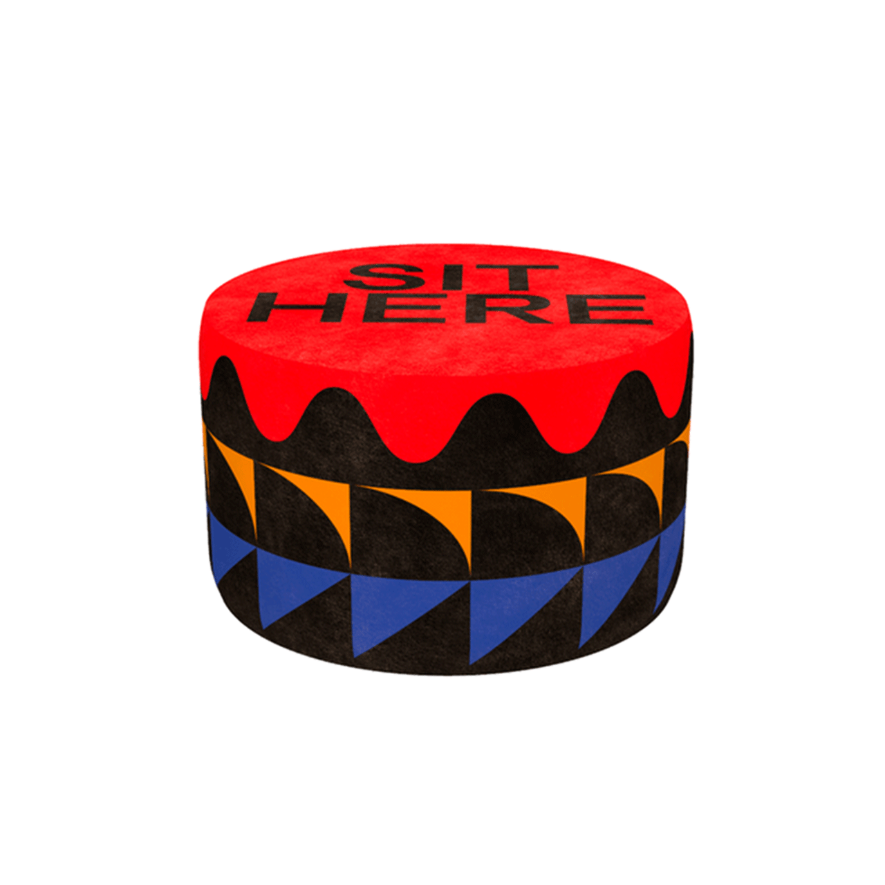 Sit Here Red M Pouf | Designed by Marco Oggian | Qeeboo