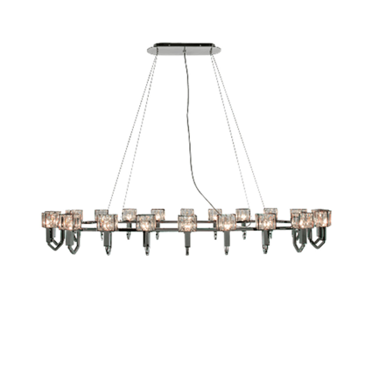 Oval crystal chandelier