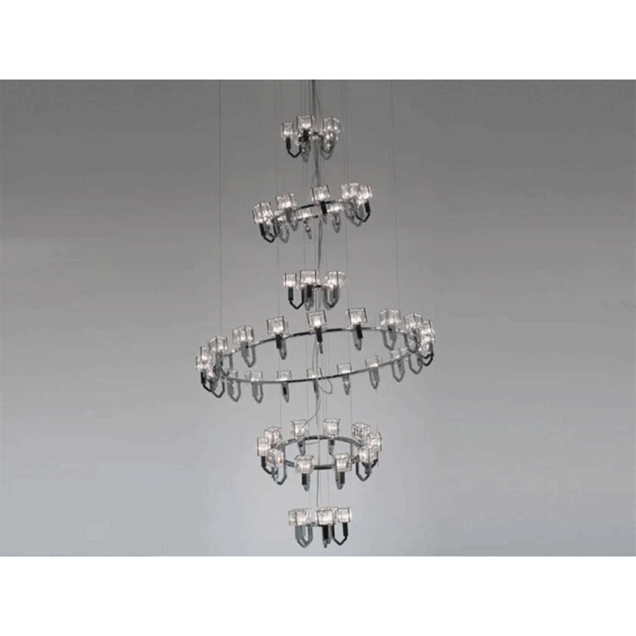 Modern crystal ring chandelier