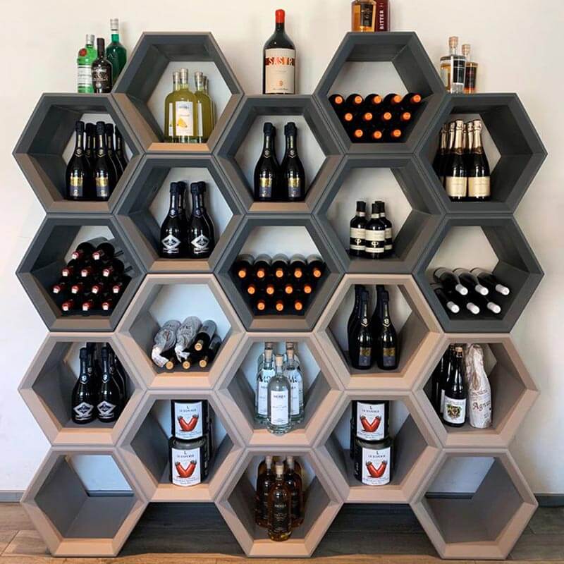 Hexa Light Modular Bookcase | Slide Design
