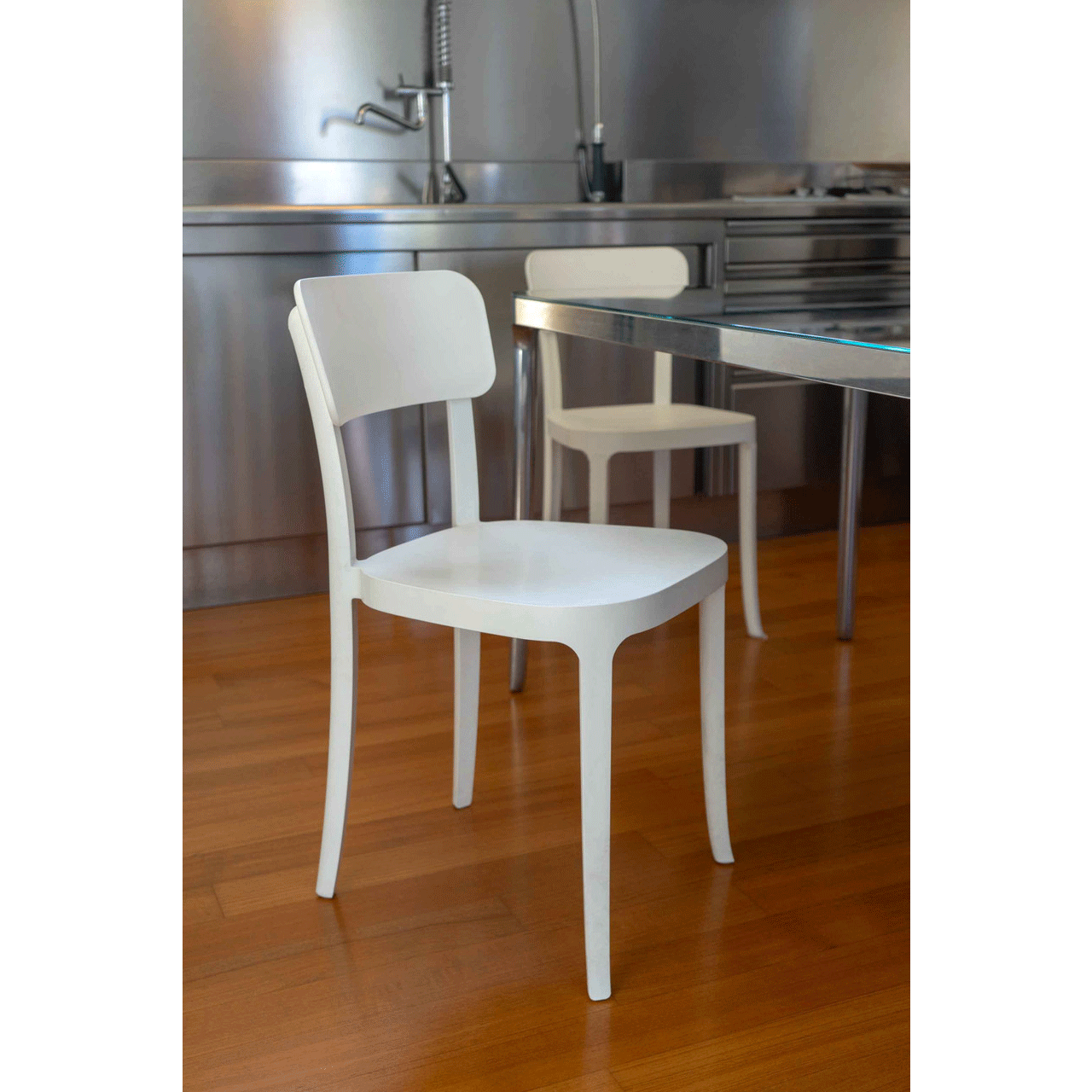 Modern polypropylene dining chair set of two