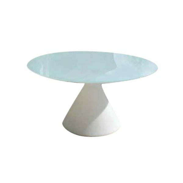 Round glass top table